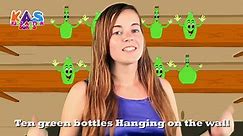 Ten Green Bottles Hanging On The Wall | Action Songs For Children | Kids Action Songs
