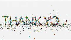 motion graphics thank you animation on white hu446 mul WL