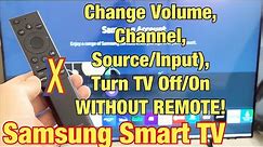Samsung TV: How to Change Volume, Channels, Source/Input without REMOTE