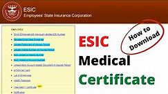 How to Download ESIC Medical 11 Certificate || Med 11 Certificate @righttoknoww