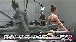 Anatomy students learn from Las Vegas cadaver exhibit, live model