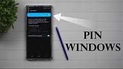 How To Set Up and Use Pin Windows