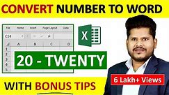 How To Convert Number To Words in Excel HINDI || Using SpellNumber Formula