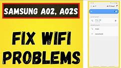 How to fix Samsung Galaxy A02, A02s wifi connection problem ✅