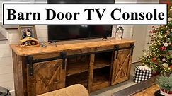 I Built A Barn Door Farmhouse TV Console From Scratch... (Wifey's Christmas Present)