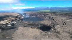 June 12, 2023 — Aerial video of Kīlauea summit eruption