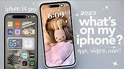 whats on my iphone 🪐🎧 | iphone 14 pro - aesthetic lockscreen, homescreen, widgets & apps