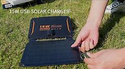 FlexSolar® 5V 15W Solar Panel Charger w/ a USB port