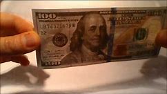 One hundred US dollar note - Security and design features