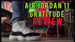 Air Jordan 11 DMP Gratitude Sneaker on feet 2023 Review with sizing