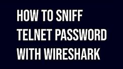 How To Capture Password In Telnet