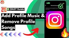 How to Add Profile Music & Remove Profile Songs (2024) | Can't Add Music to Instagram Profile? ➡️