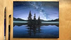 Acrylic Painting For Beginners Galaxy Landscape Acrylic Painting On Canvas | Easy & Simple Painting