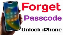 Forget iPhone Passcode Try This Method Unlock Your iPhone In 2 Minutes