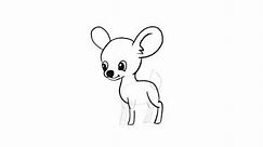 How to Draw Simple Cute Animals in Chibi Style: Deer