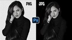 How to Convert PNG to JPG in Laptop - How to convert PNG to JPG in Adobe Photoshop