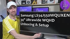 Samsung 34inch Ultrawide Monitor - Unboxing & Setup! (UK 2020)