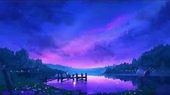 Anime Purple Evening Sky 4K 10 Minutes Screensaver Live Wallpaper Relaxing Background Windows 10 11