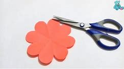 How To Make Simple & Easy Paper Flower Cutting | Paper Cutting | Craft Tutorial