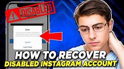 How To Recover DEACTIVATED/DISABLED Instagram Account in 2022 *TUTORIAL*