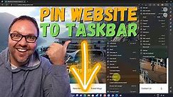 How to Pin Website to Taskbar with Microsoft Edge