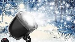 Christmas Snowfall Light Projector Outdoor,Snow Falling Projector Lamp Dynamic Snow Effect Christmas Dot Decorations Lighting for Xmas House.Garden Yard, Party,Club, Landscape