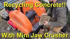 Recycling Concrete Using A Mini Jaw Crusher | Small Scale Crushing Solutions