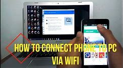 How to connect phone to PC | No USB | Wireless Connect | Wifi Connect