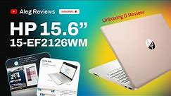 Rose Gold HP 15.6” Laptop 15-ef2126wm Ryzen 5 8GB RAM 256GB SSD FHD Pink Unboxing