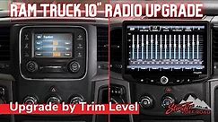 2013-2018 RAM Truck Radio Upgrade by Trim Level | HEIGH10 | Integrated 10-Inch Infotainment system