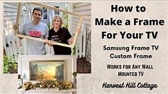How to Make a Frame for Your TV, Samsung Frame TV, Custom Frame, Mantle Decor, DIY Home Decor