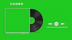 Animated CD Player and Audio Spectrum Green Screen 4K . make your Audios more interactive.