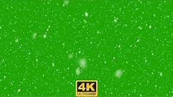 4K Calm Snow falls vertically down Loop Greenscreen effect Chromakey | Copyright free