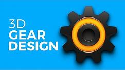 3D Gear Logo Design in Affinity Designer