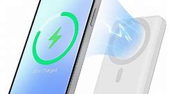 Podoru Wireless Portable Charger, 10000mAh Magnetic Power Bank LED Display 22.5W PD Fast Charging Battery Pack for iPhone 15/14/13/12/Mini/Pro/Pro Max-White