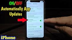 How to Turn ON or OFF Automatically App Updates in App Store on iPhone X