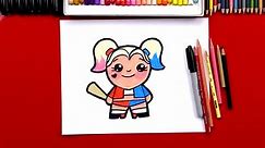 How To Draw Cartoon Harley Quinn - Art For Kids Hub -
