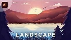How to Create a Vector Landscape Illustration Using Adobe Illustrator (Step by Step Guide)