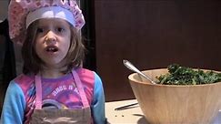 How To Make Tasty Kale Salad - Ella's Kids Cooking Channel