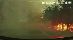 Dashcam shows wildfire in Canada