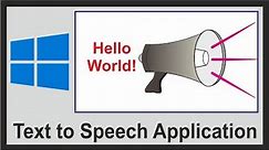 How to make your own text to speech application in Windows 10 using Notepad