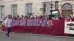 UK: Three arrested as Pro-Palestine protesters blockade entrance to Government department, London, UK, London, United Kingdom - 01 May 2024