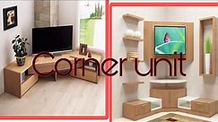 50 Latest Corner TV unit Designs With Pictures In 2023 | Unique DIY TV Stands Ideas