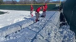 Nebraska baseball practices outdoors on warm January afternoon