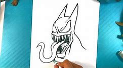 AMAZING How to Draw VENOM BATMAN