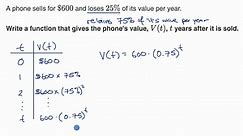 Writing functions with exponential decay