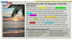 181. GCSE English: descriptive writing / language analysis