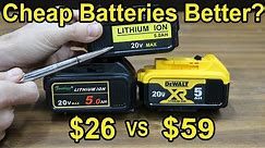 Are Cheap Power Tool Batteries better than DeWalt 20V OEM Lithiums? Let's find out!