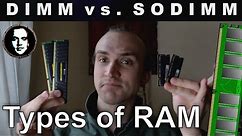 What is the difference between a DIMM and SODIMM (DRAM)