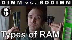 What is the difference between a DIMM and SODIMM (DRAM)